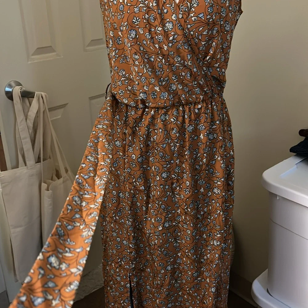 Floral Brown Maxi Dress - Picture 4 of 5